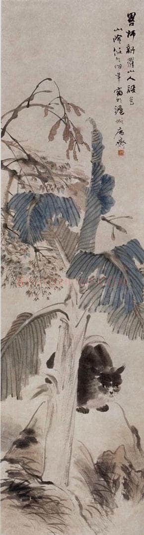 1890年 任伯年 《花鸟四条屏》 书画作品