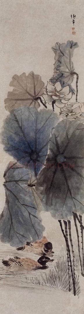 1890年 任伯年 《花鸟四条屏》 书画作品