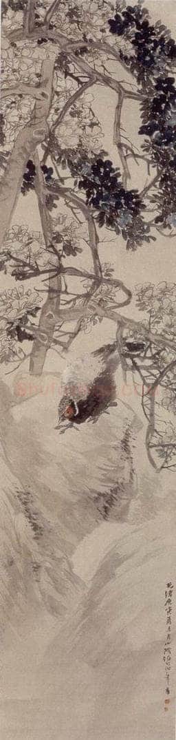1890年 任伯年 《花鸟七条屏》 书画作品