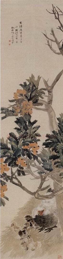 1890年 任伯年 《花鸟七条屏》 书画作品