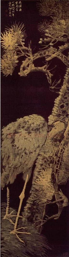 1890年 任伯年 《金笔花鸟六条屏》 书画作品