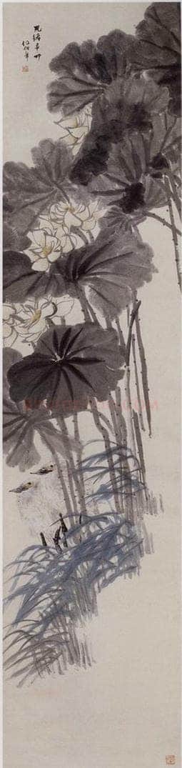 1891年 任伯年 《花鸟四条屏》 书画作品