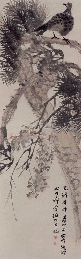 1891年 任伯年 《花鸟四条屏》 书画作品