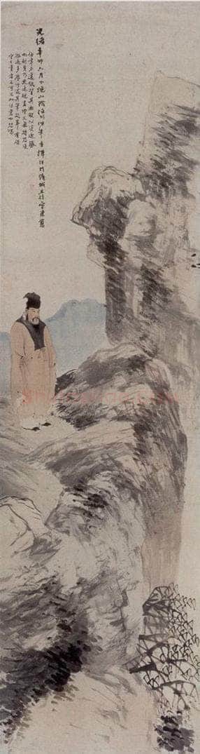 1891年 任伯年 《独立苍茫》 书画作品