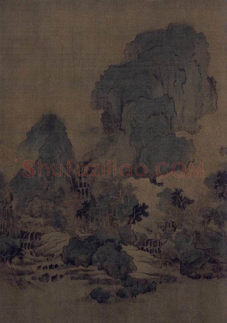 宋 王诜 烟江叠嶂图 书画作品