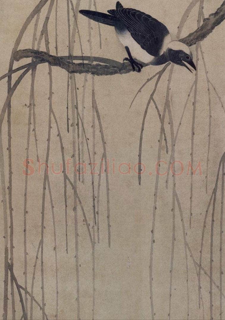 宋 赵佶 柳鸦芦雁图 书画作品