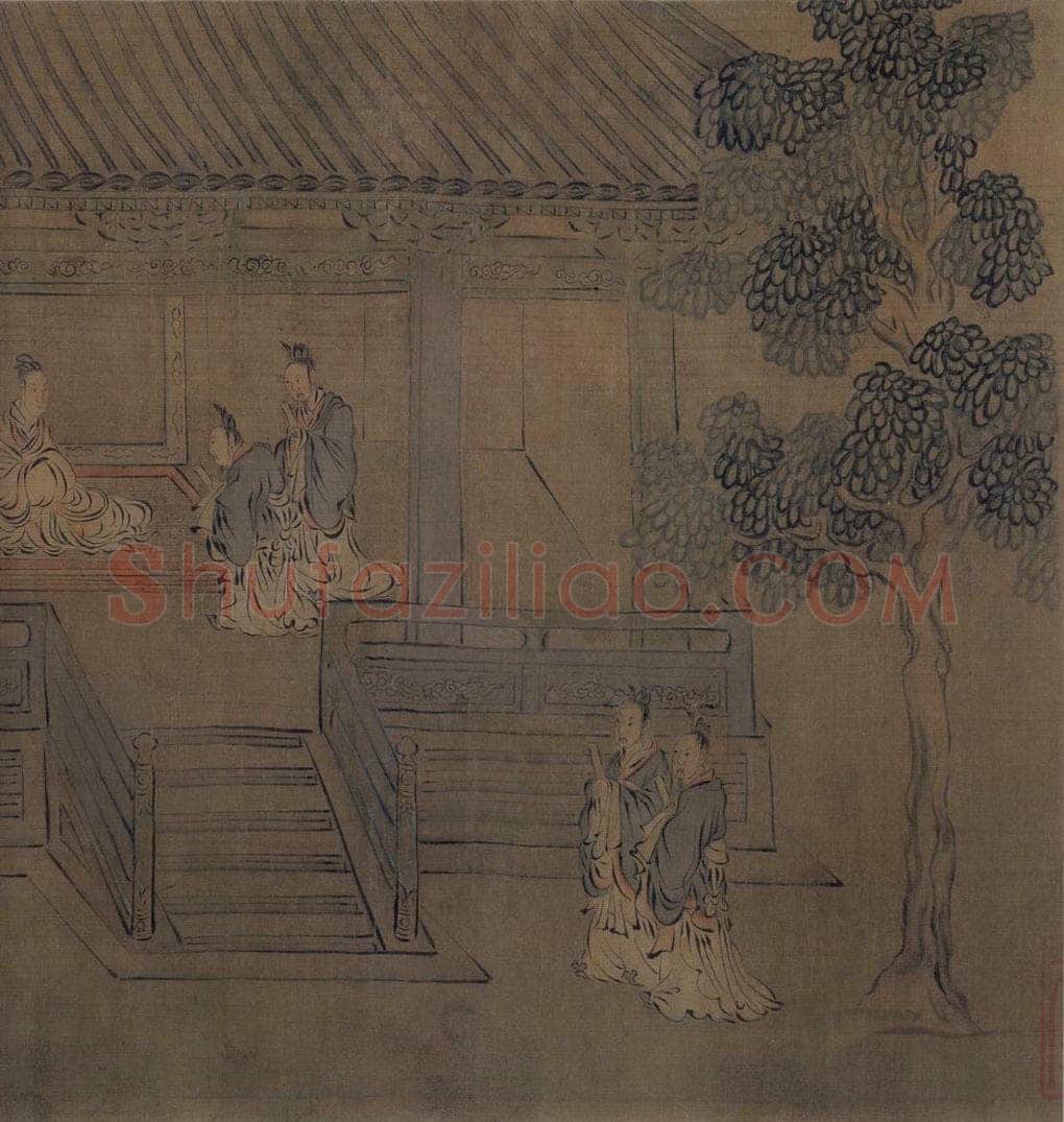 宋 马和之 诗经周颂十篇图 书画作品