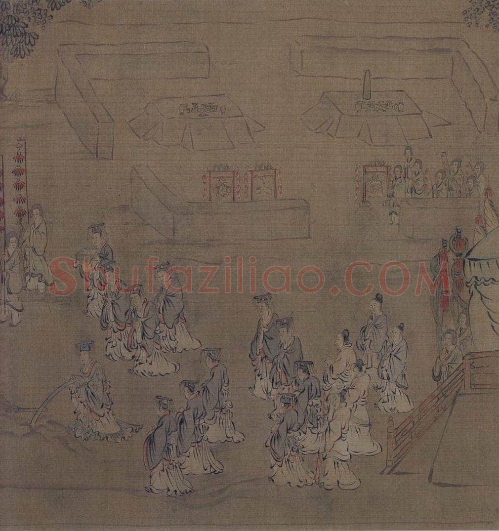 宋 马和之 诗经周颂十篇图 书画作品