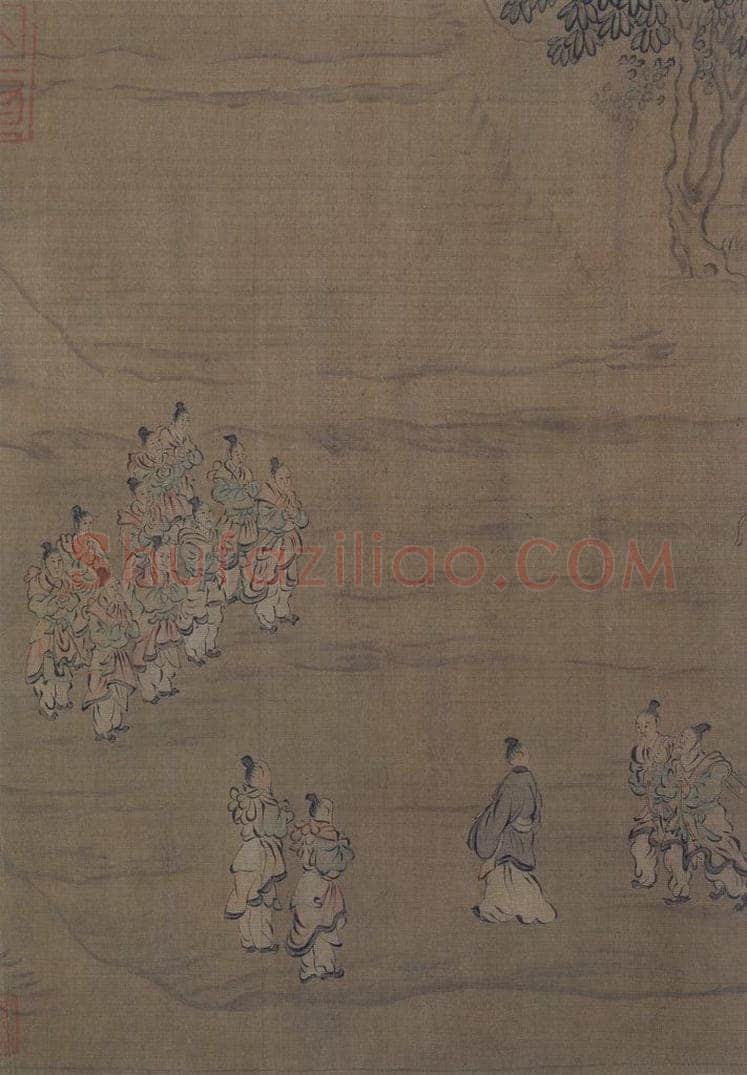宋 马和之 诗经周颂十篇图 书画作品