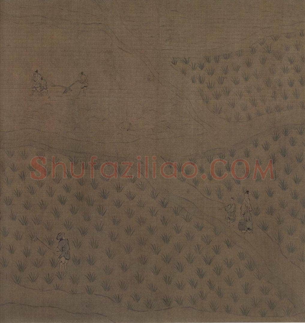 宋 马和之 诗经周颂十篇图 书画作品