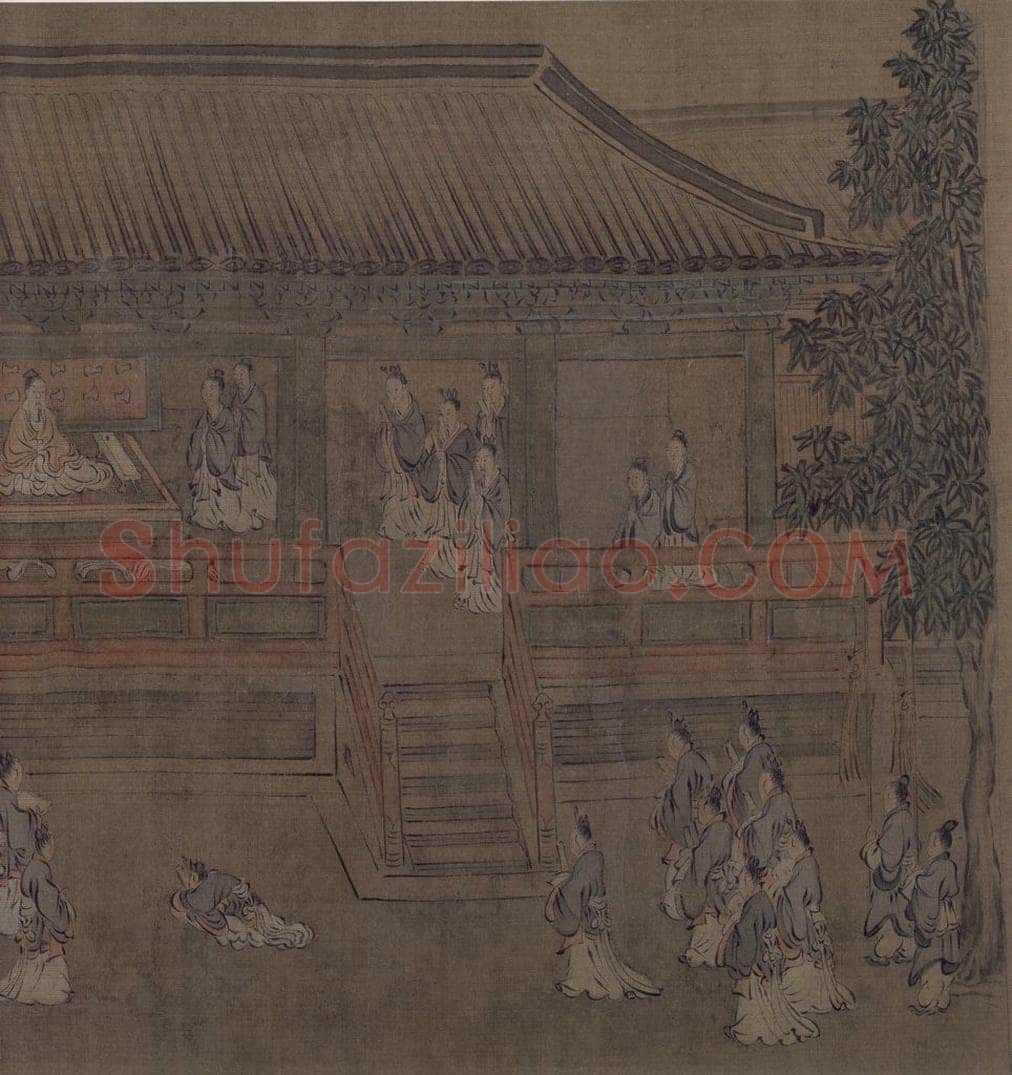 宋 马和之 诗经周颂十篇图 书画作品