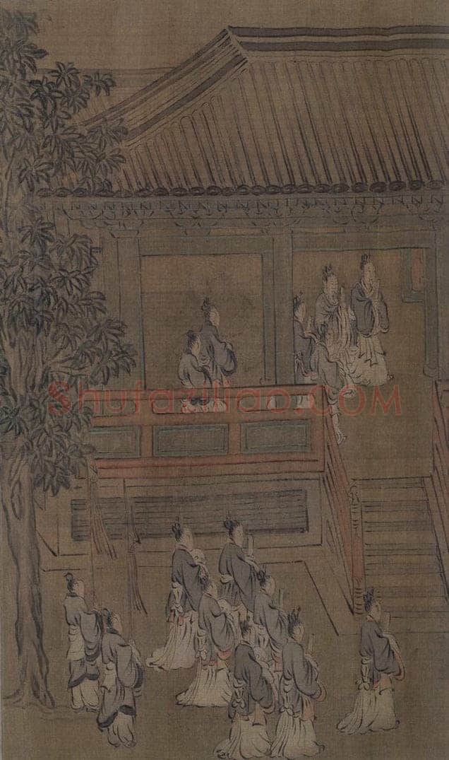 宋 马和之 诗经周颂十篇图 书画作品