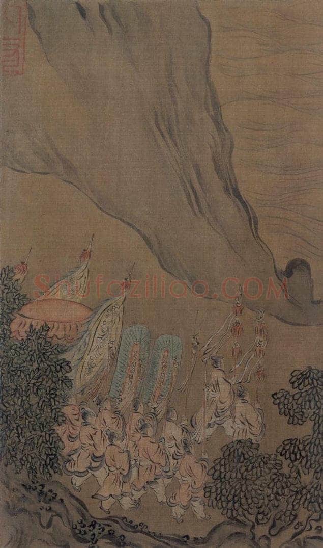 宋 马和之 诗经周颂十篇图 书画作品