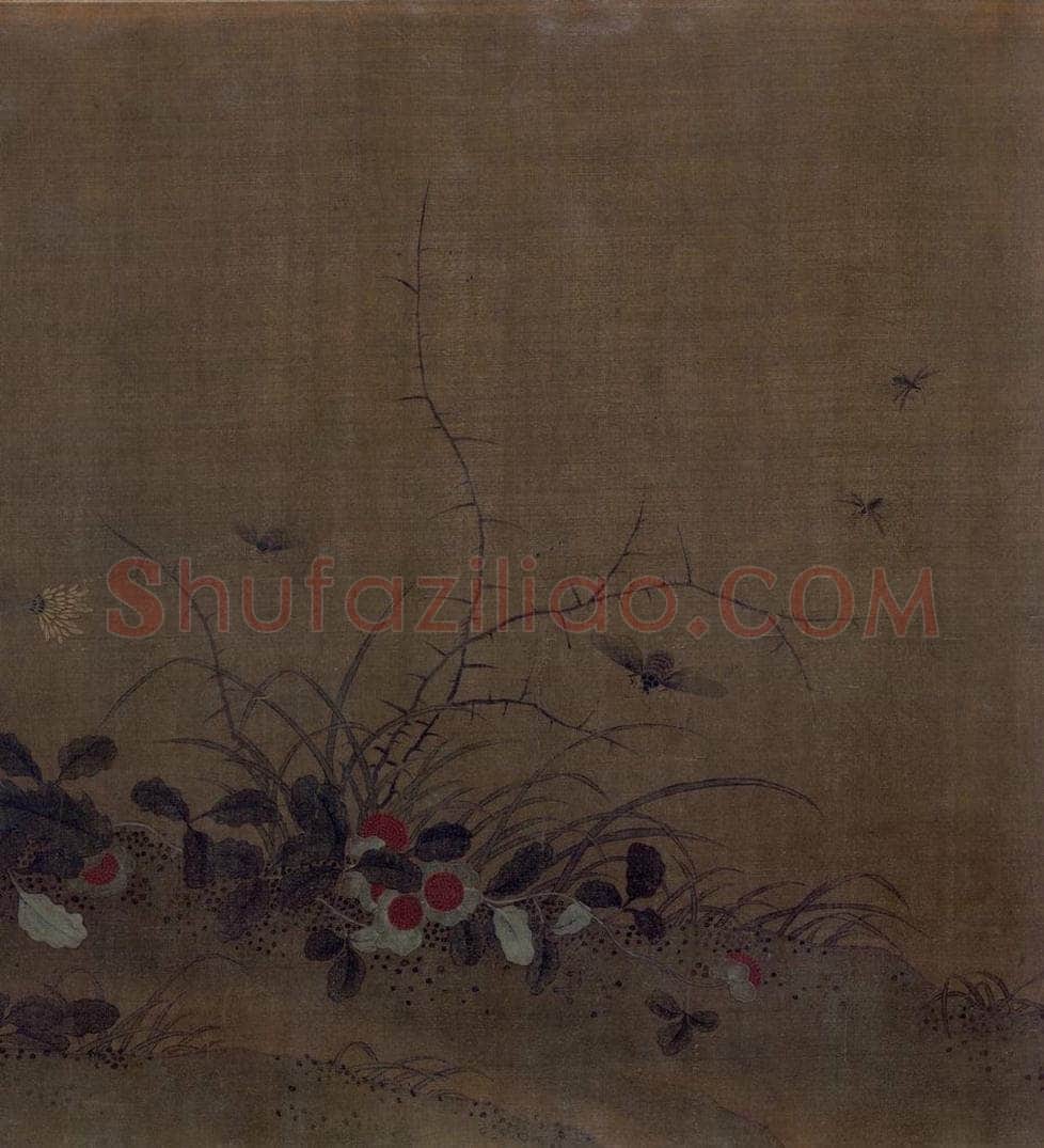 宋 艳艳女史 花卉草虫图 书画作品