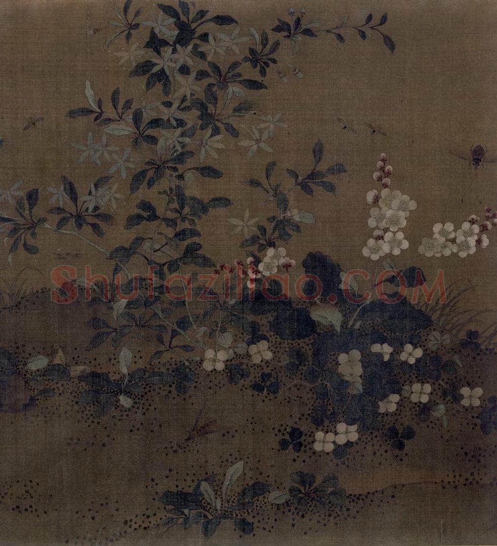 宋 艳艳女史 花卉草虫图 书画作品