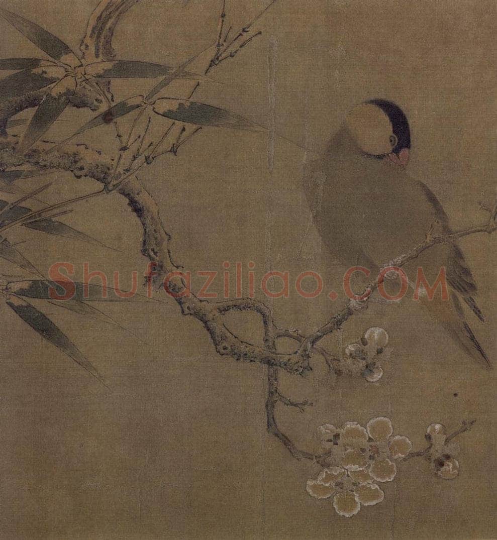 宋 林椿 梅竹寒禽图 书画作品