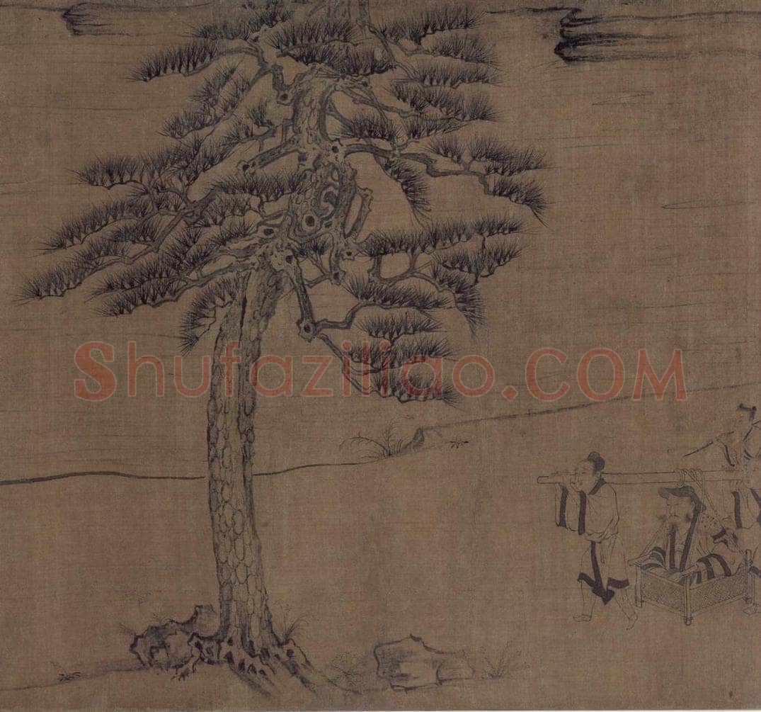 宋 佚名 《莲社图》 书画作品