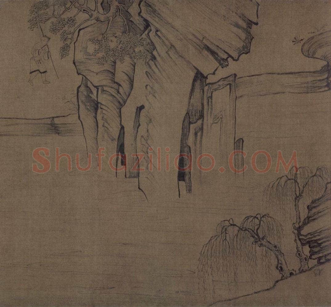 宋 佚名 《莲社图》 书画作品
