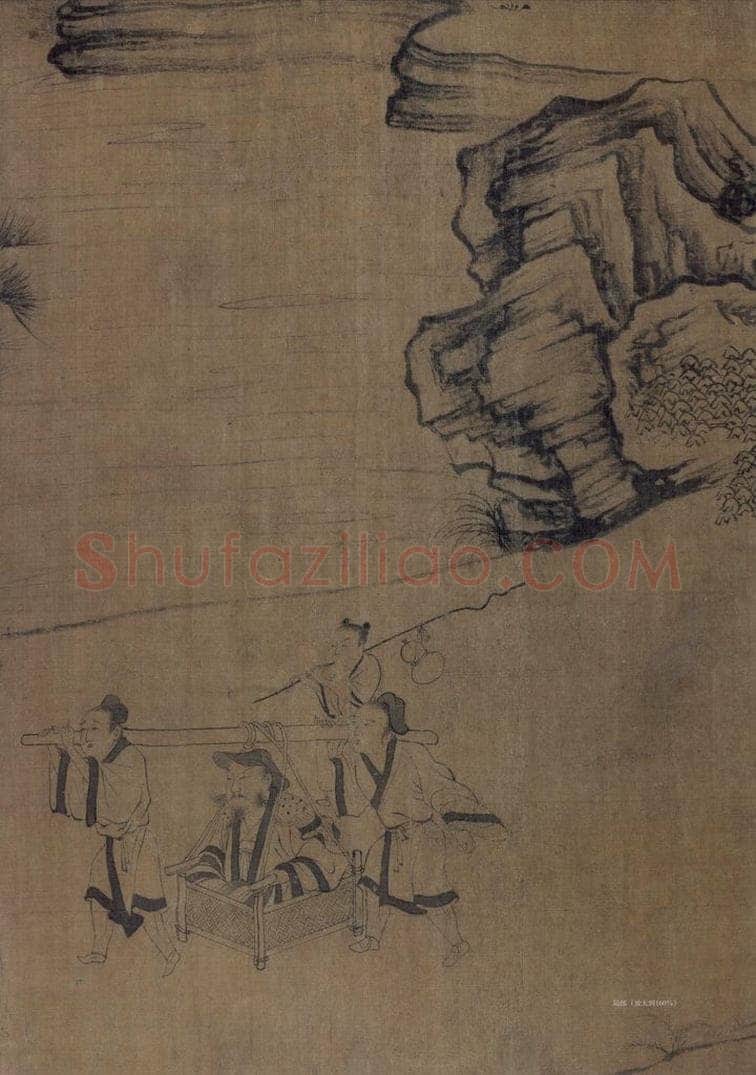 宋 佚名 《莲社图》 书画作品
