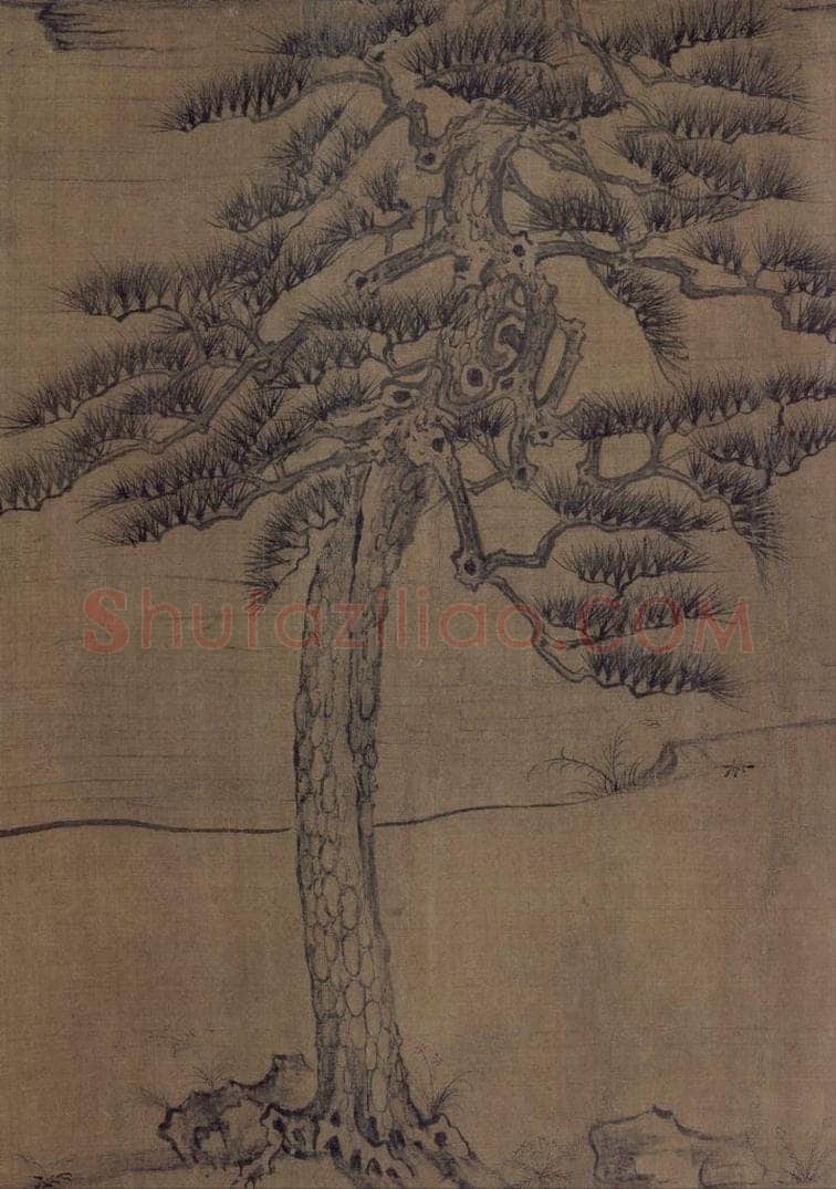 宋 佚名 《莲社图》 书画作品