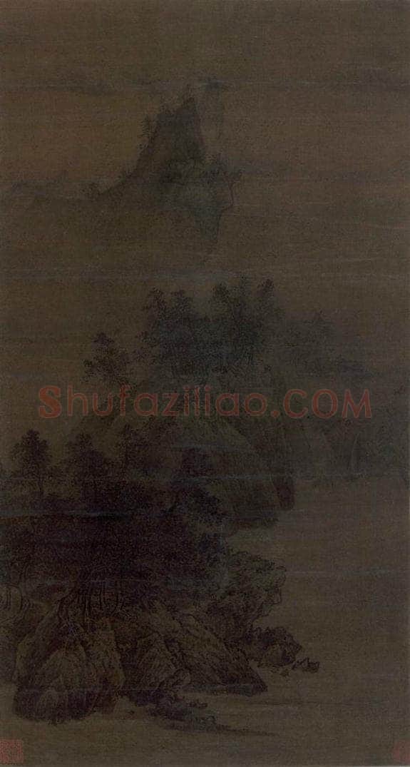 宋 佚名 《晚景图》 书画作品