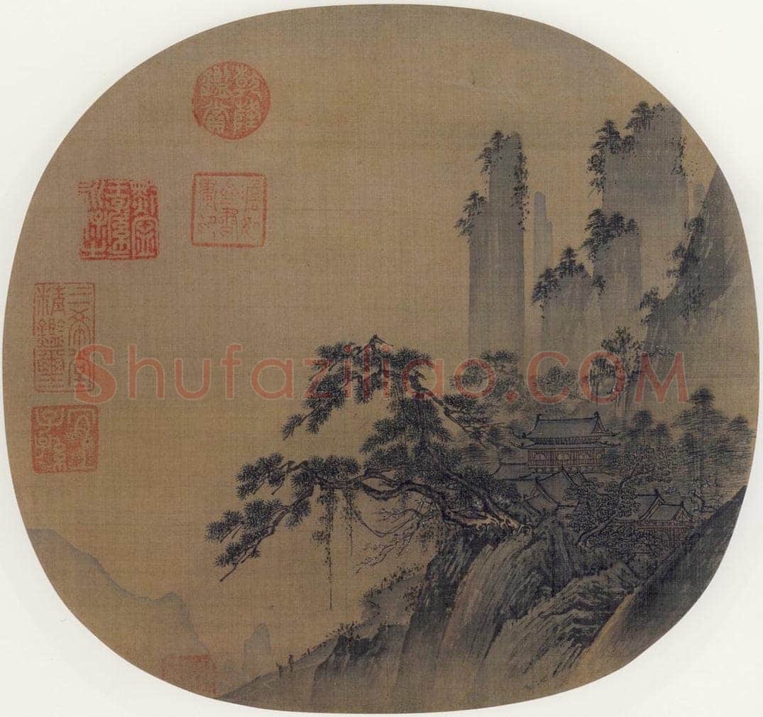 宋 佚名 《松风楼观图》 书画作品