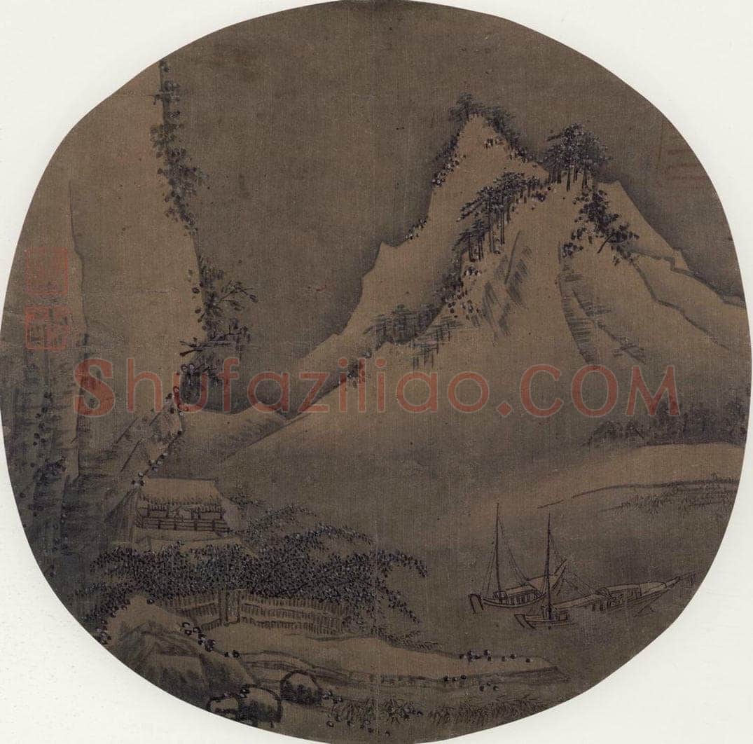 宋 佚名 《雪江归棹图》 书画作品