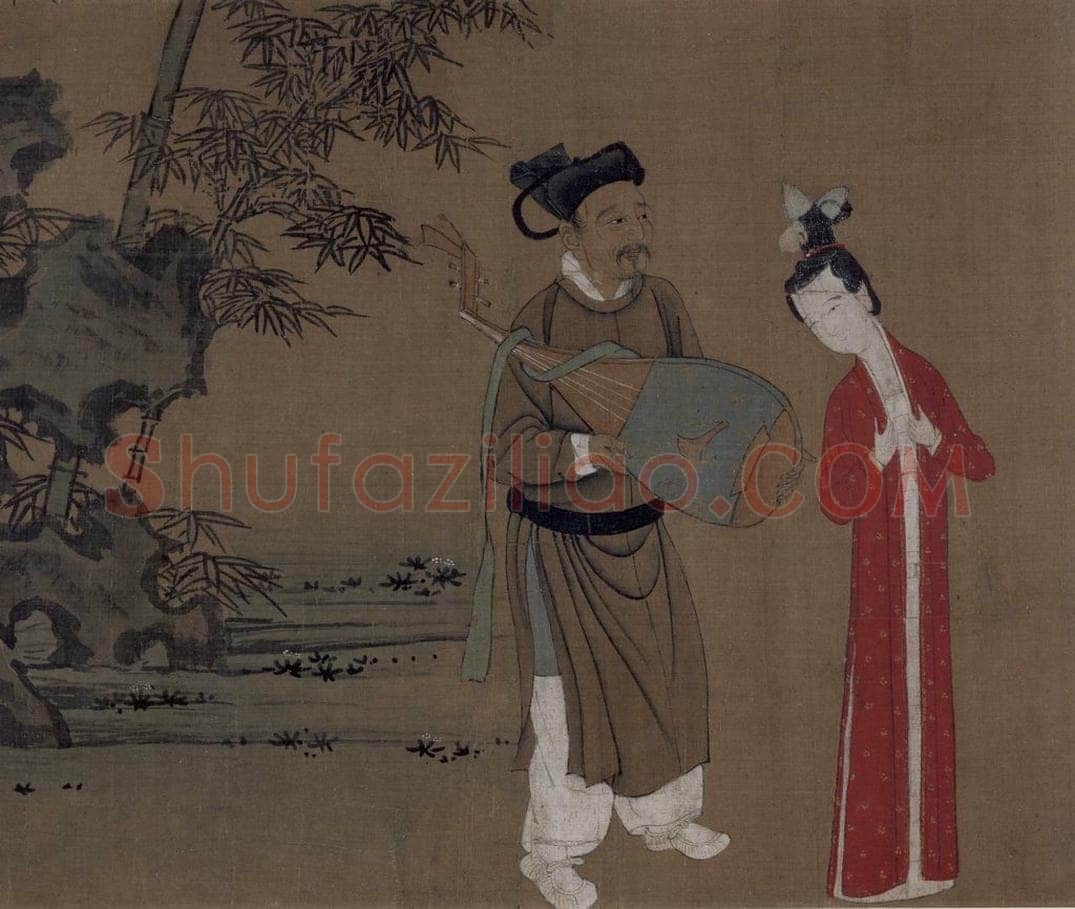 金 佚名 《歌乐图》 书画作品