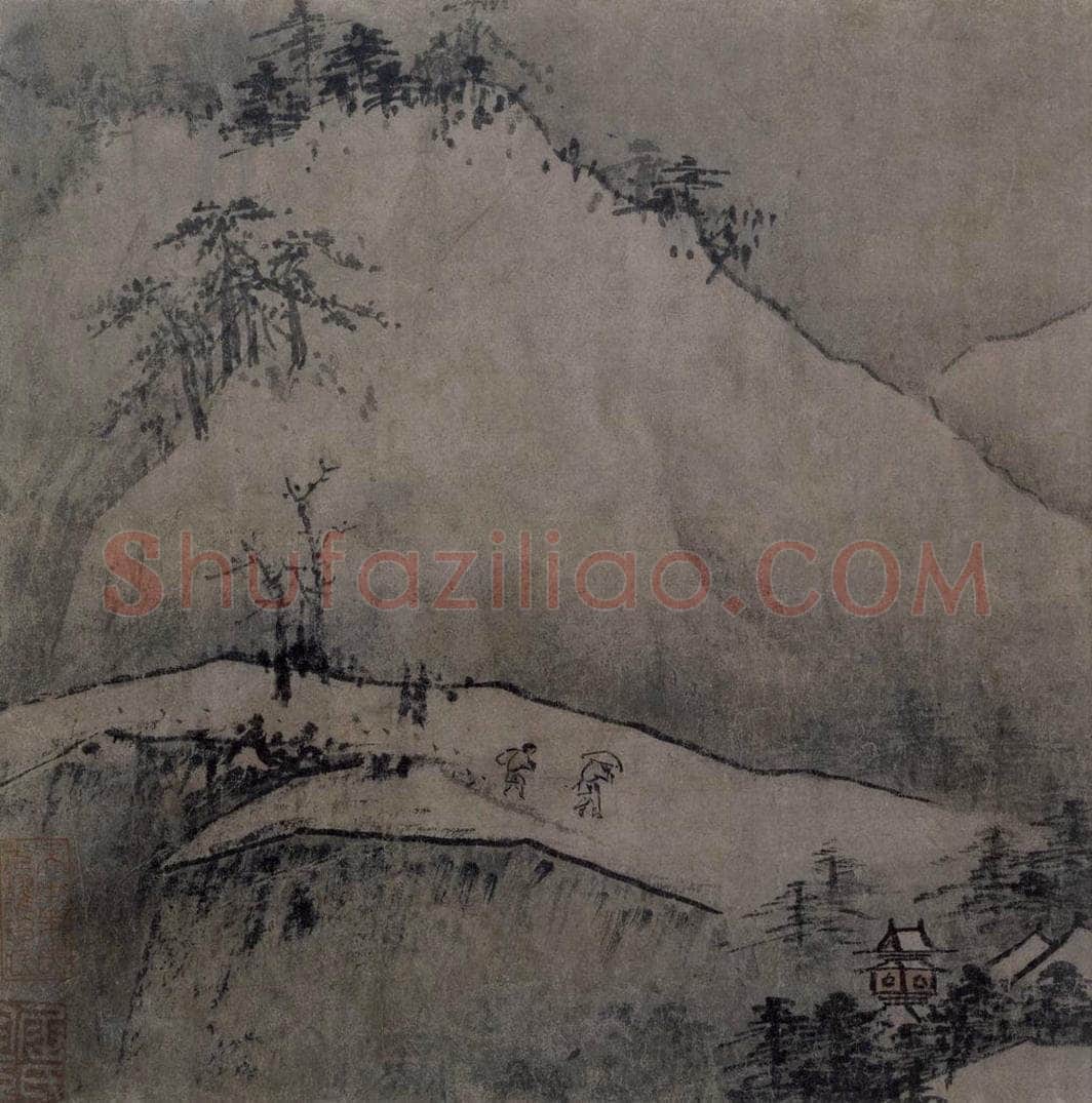 宋 佚名 《雪景山水图》 书画作品