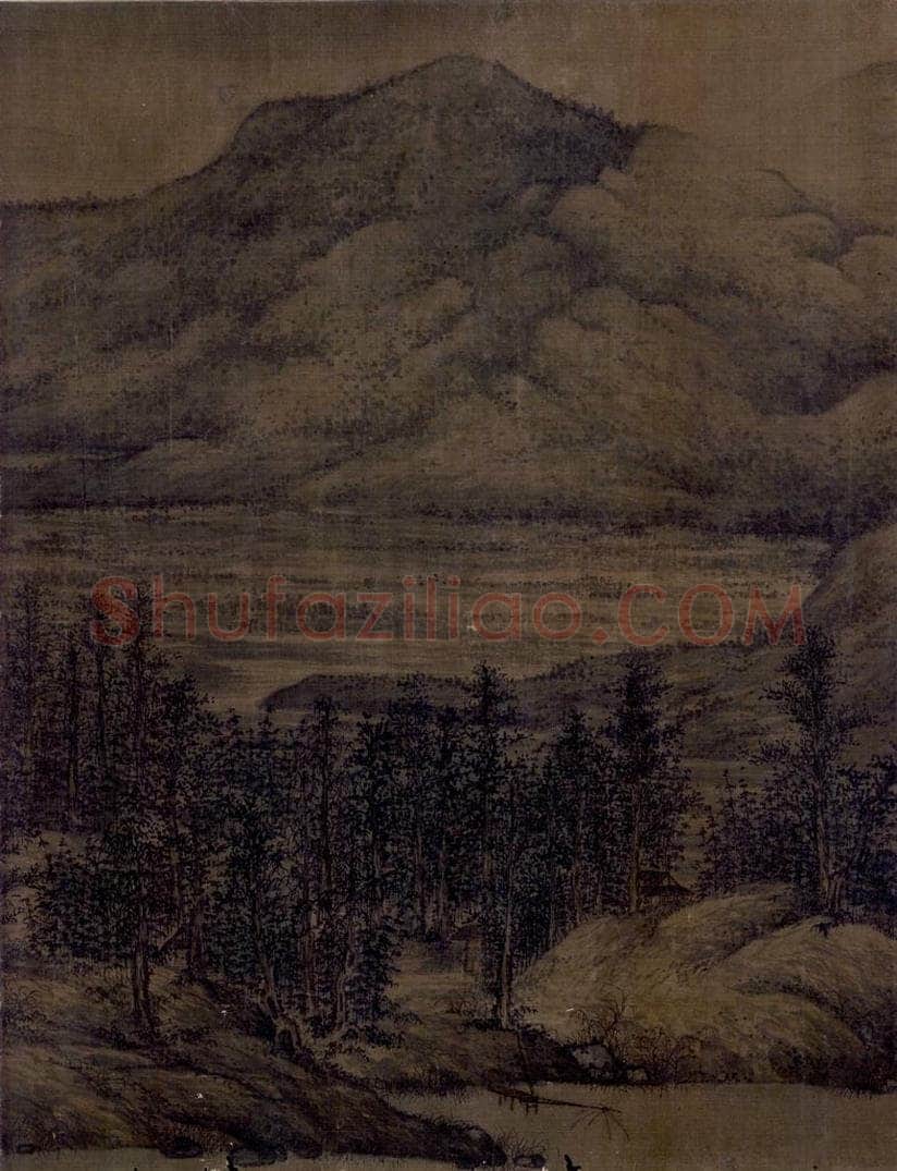 五代 董源 《夏景山口待渡图》 书画作品