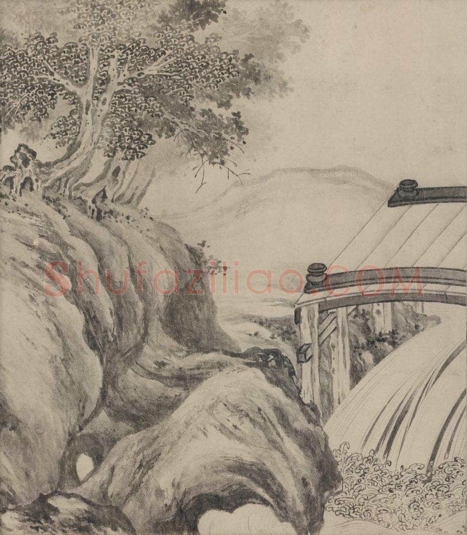 宋 张激 《白莲社图》 书画作品