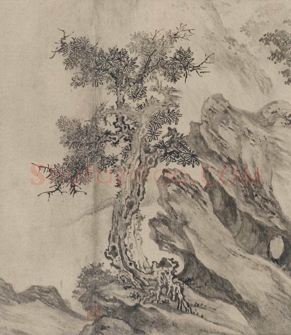宋 张激 《白莲社图》 书画作品