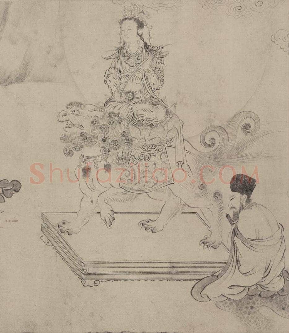 宋 张激 《白莲社图》 书画作品
