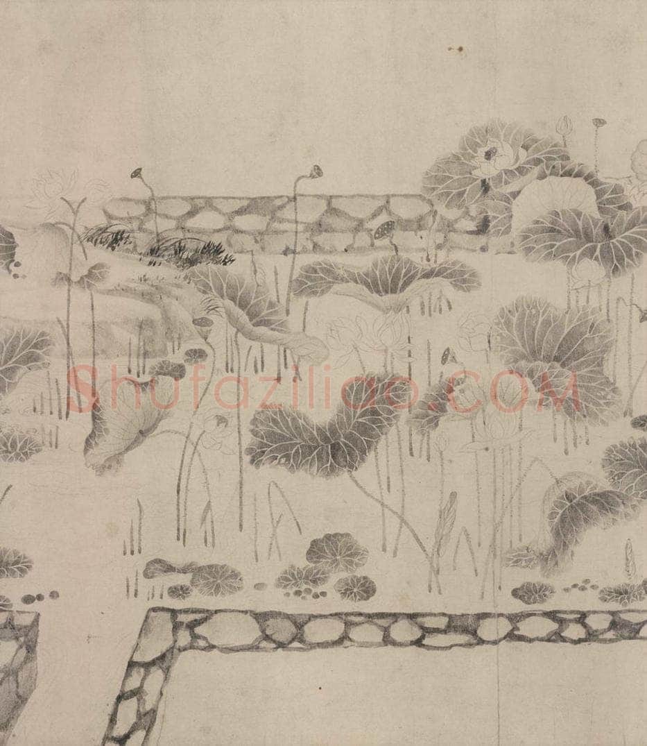 宋 张激 《白莲社图》 书画作品