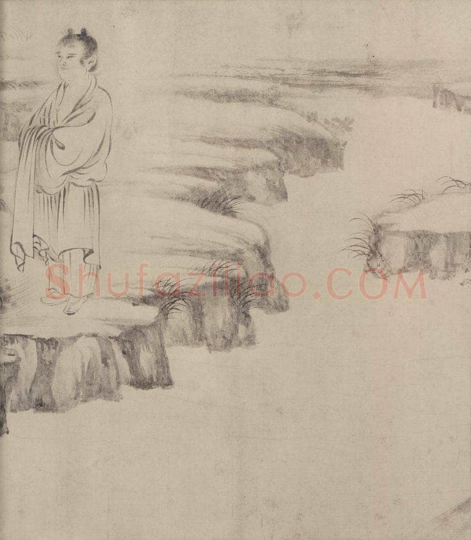 宋 张激 《白莲社图》 书画作品