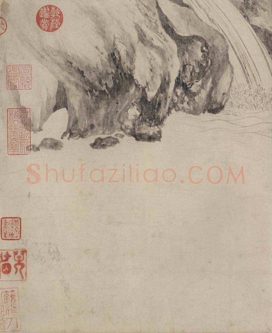宋 张激 《白莲社图》 书画作品