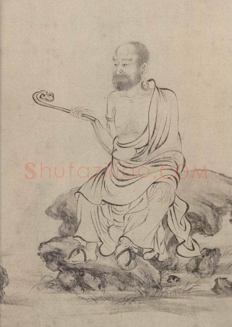 宋 张激 《白莲社图》 书画作品