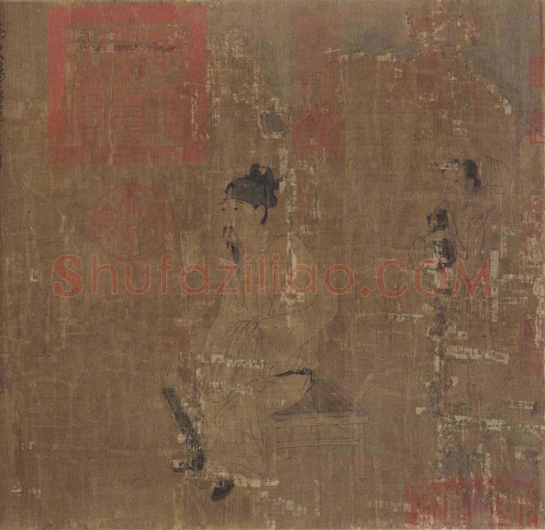 宋 佚名 《萧翼赚兰亭图》 书画作品