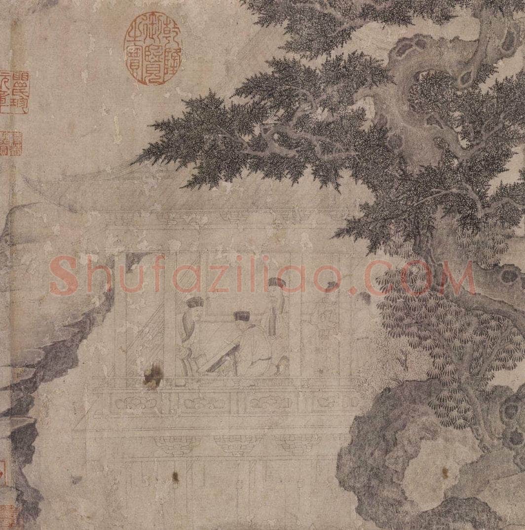 宋代 佚名 《商山四皓会昌九老图》 书画作品