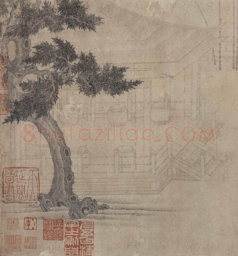 宋 佚名 《商山四皓会昌九老图》 书画作品