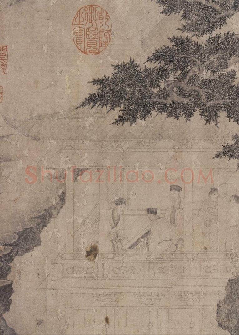 宋代 佚名 《商山四皓会昌九老图》 书画作品