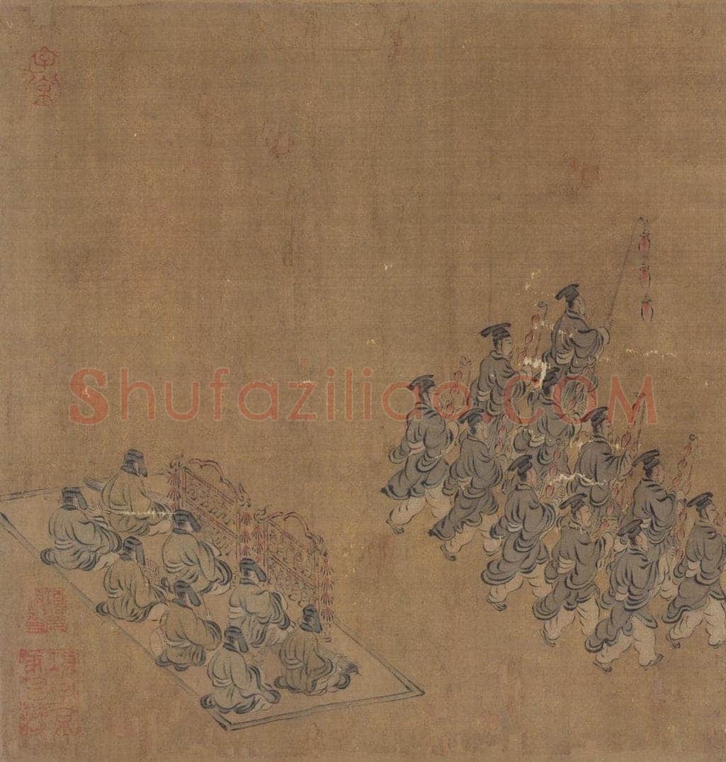宋 马和之（传） 《风颂清庙之什图》 书画作品