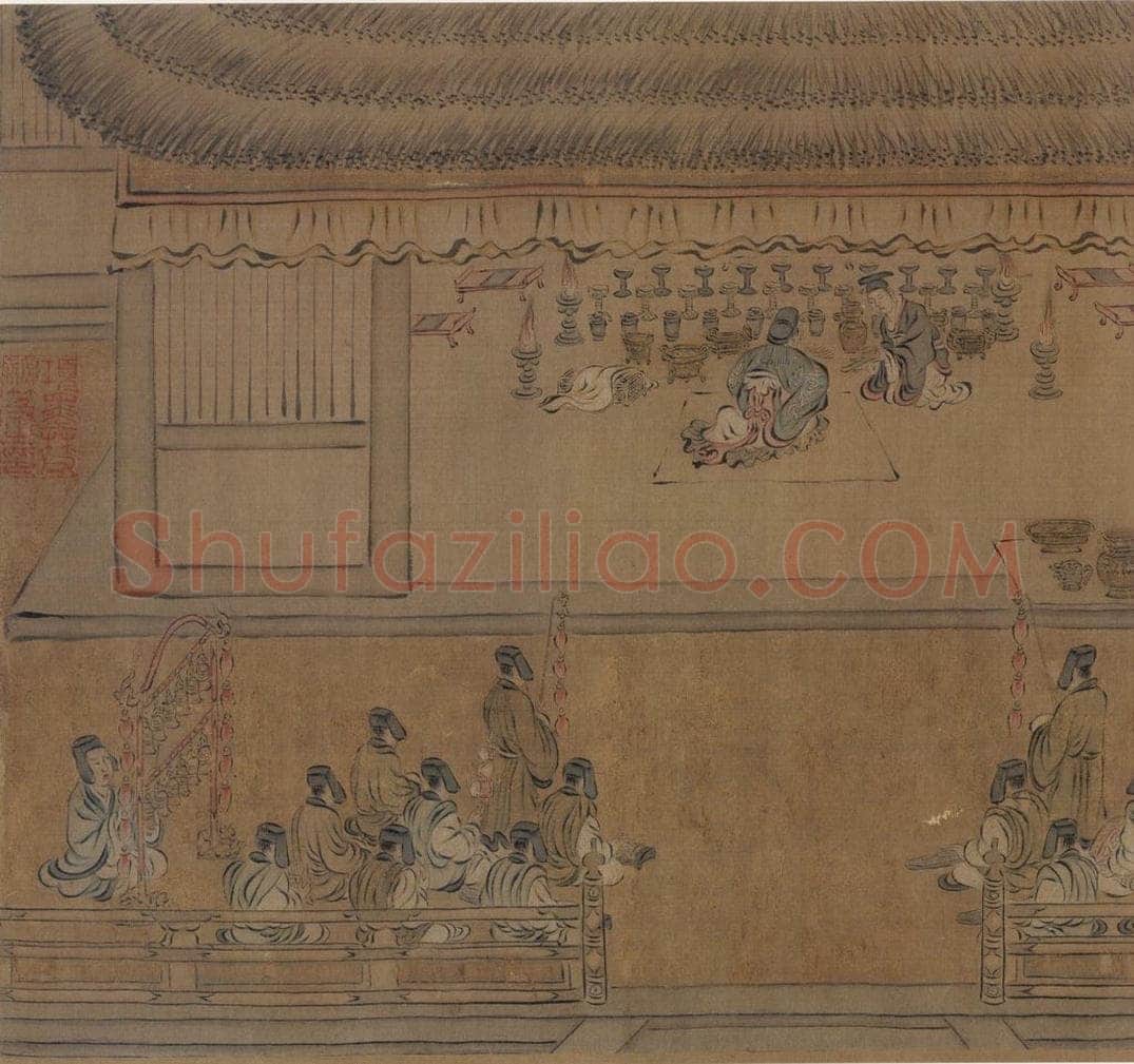 宋 马和之（传） 《风颂清庙之什图》 书画作品