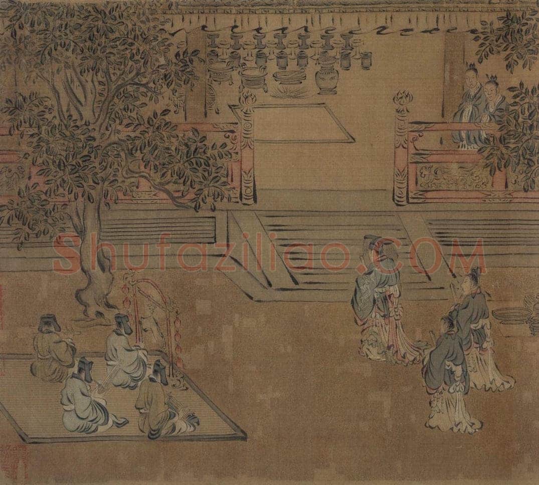 宋 马和之(传) 《风颂清庙之什图》 书画作品