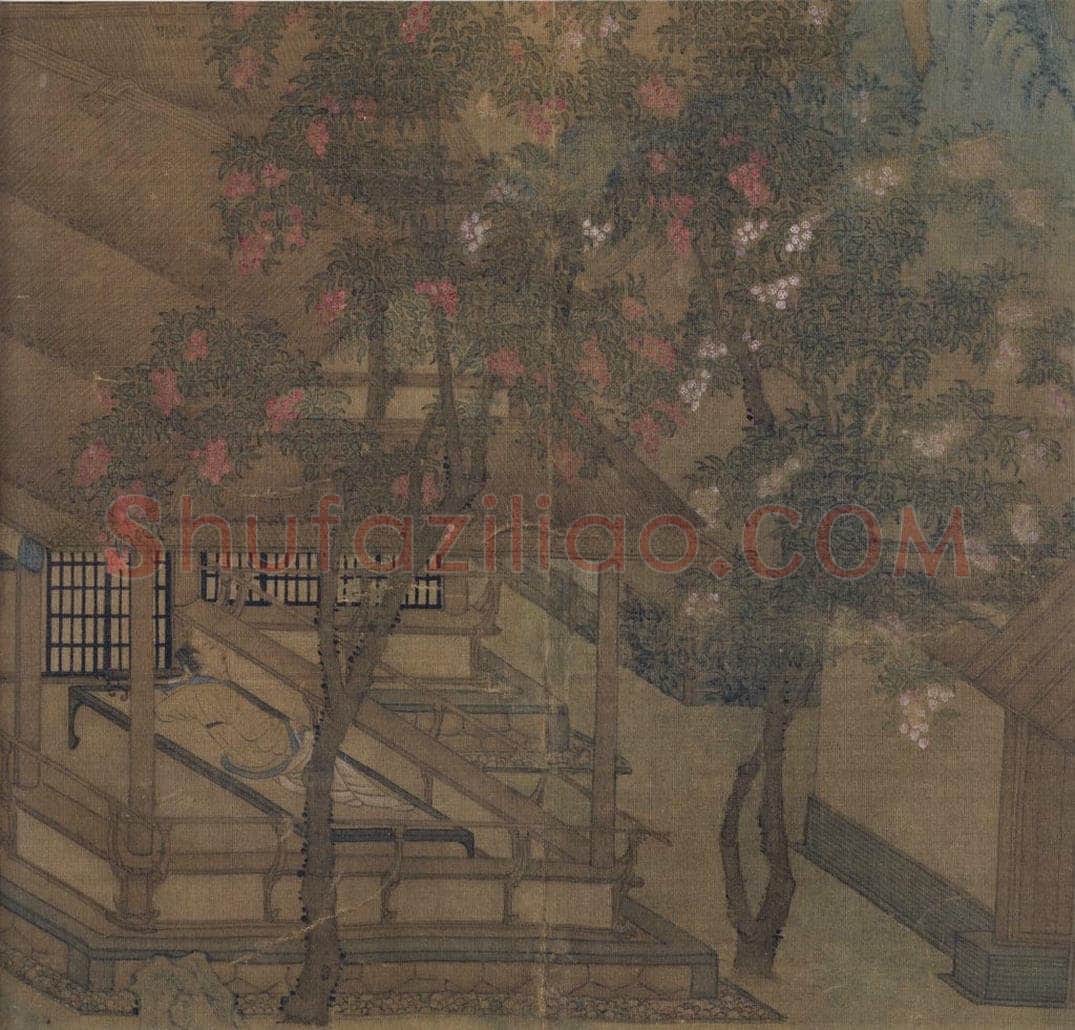 宋 赵大亨 《薇省黄昏图》 书画作品