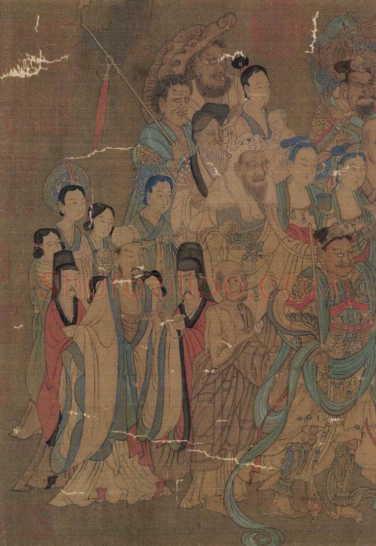 宋 佚名 《燃灯佛授记释迦文图》 书画作品