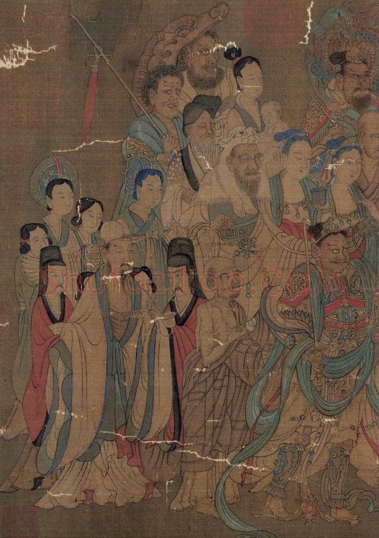 宋 佚名 《燃灯佛授记释迦文图》 书画作品