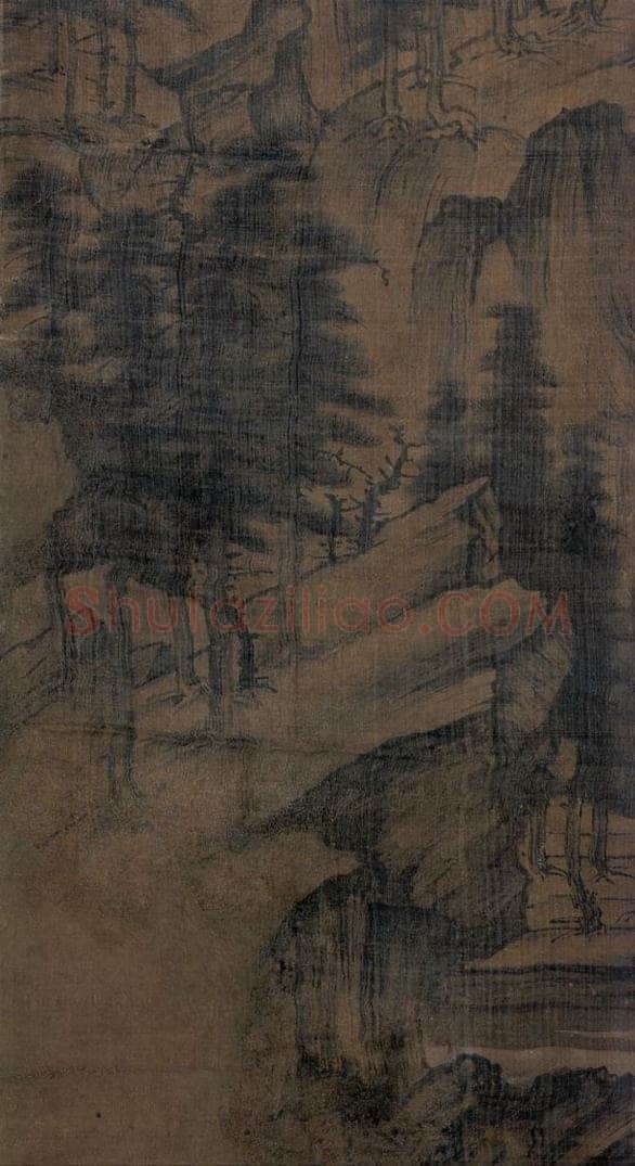 宋 佚名 《深山会棋图》 书画作品