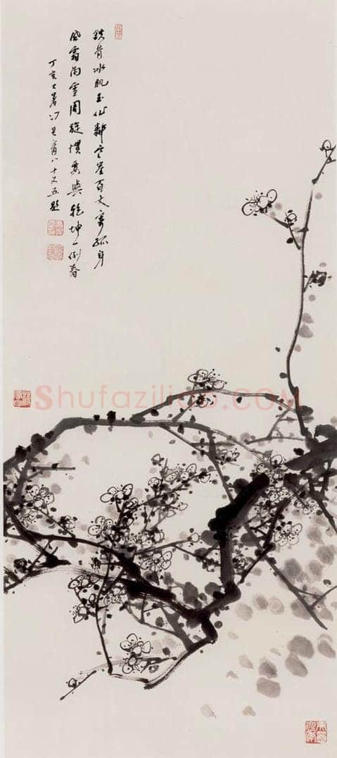 90年代 蒋凤白 《墨梅》 书画作品