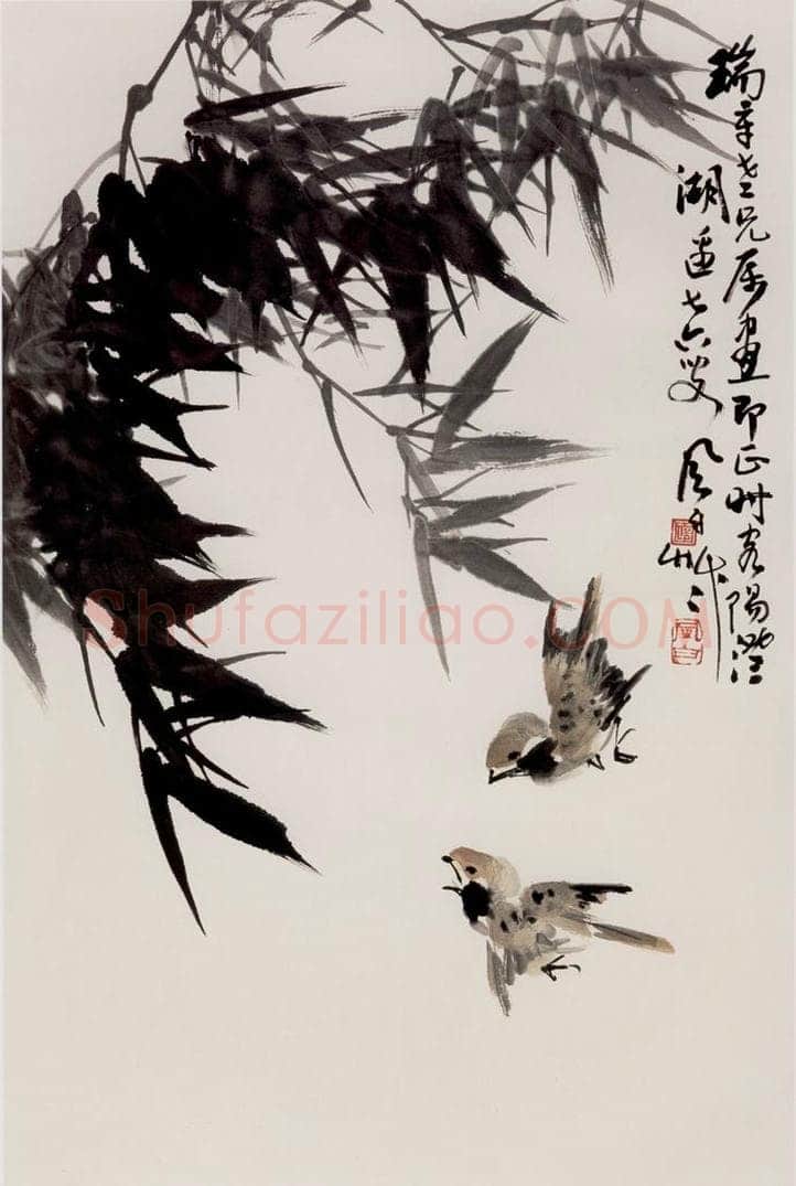 90年代 蒋凤白 《竹影临风》 书画作品